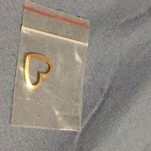 Small gold plated floating heart charm